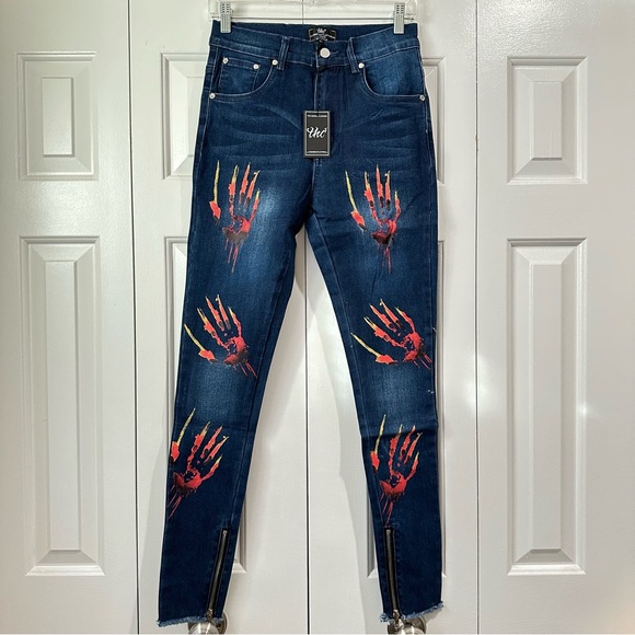 THC The Hideout Clothing Co Jahknow War Memory Jeans in Size 30 - Picture 4 of 15